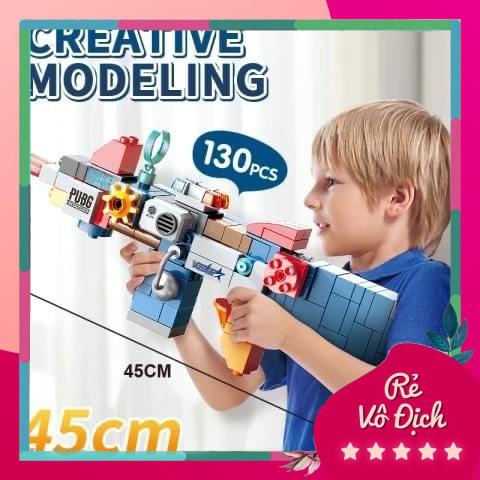 Ghép Hình Người Máy và Súng Cho Bé Trai Le.go FEELO 130PCS