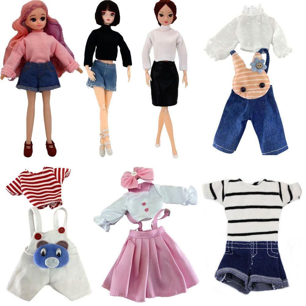 Quần Short Jean Màu Cầu Vồng Cho Búp Bê 11.5&quot; 1/6 BJD