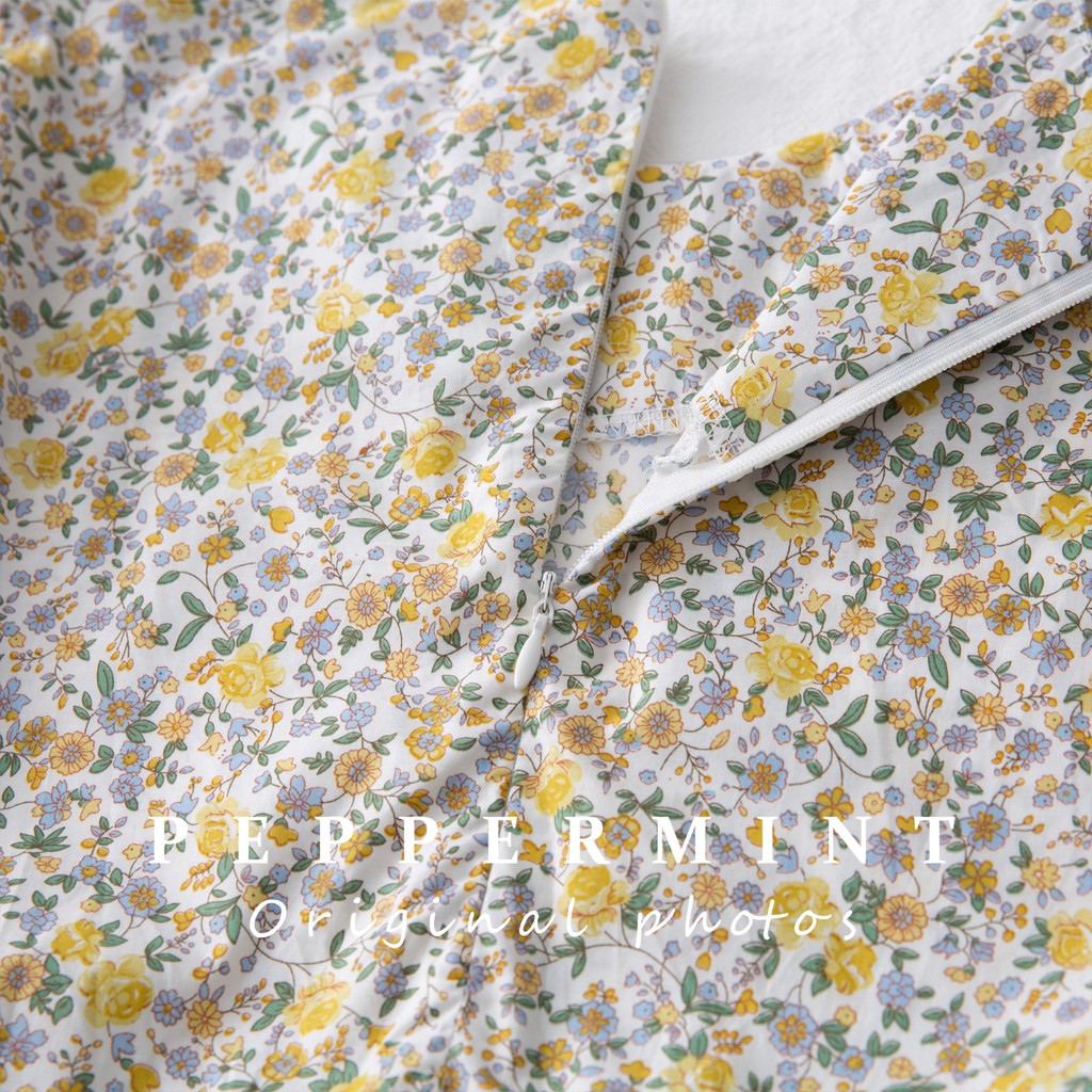 Đầm hoa tay ngắn dáng rộng phong cách thời trang hàn quốc 43000