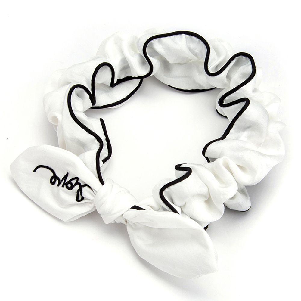 Băng Đô Cài Tóc Bằng Vải Thêu Chữ Trang Điểm Cho Nữ