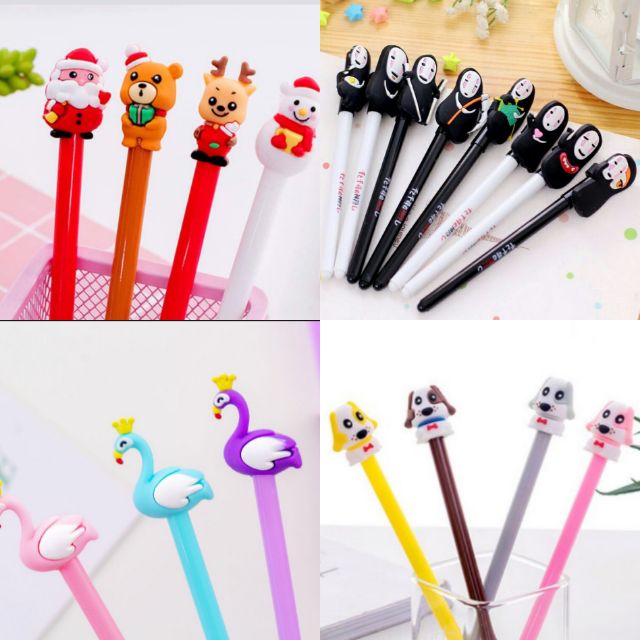Bút bi gel nước dễ thương nhiều mẫu cute mực xanh, đen giá sỉ rẻ( đọc mô tả)