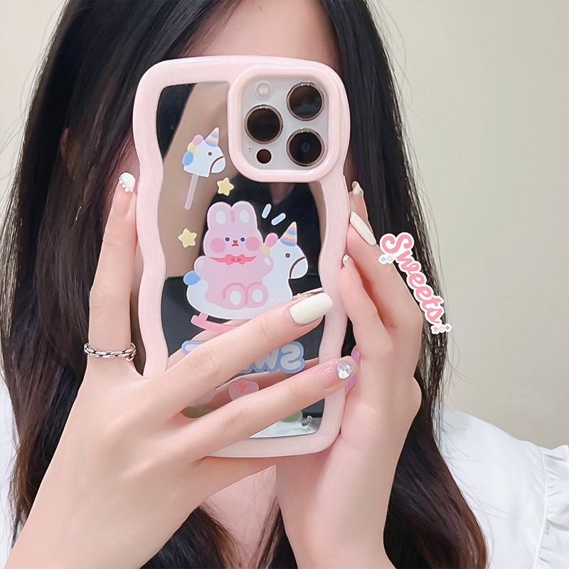 Ốp Lưng Bảo Vệ Apple iPhone Tráng Gương Màu Hồng 14131211 Ốp Điện Thoại mini Xinh Xắn Dành Cho Iphone promax XS XR xsmax se2020 678plus