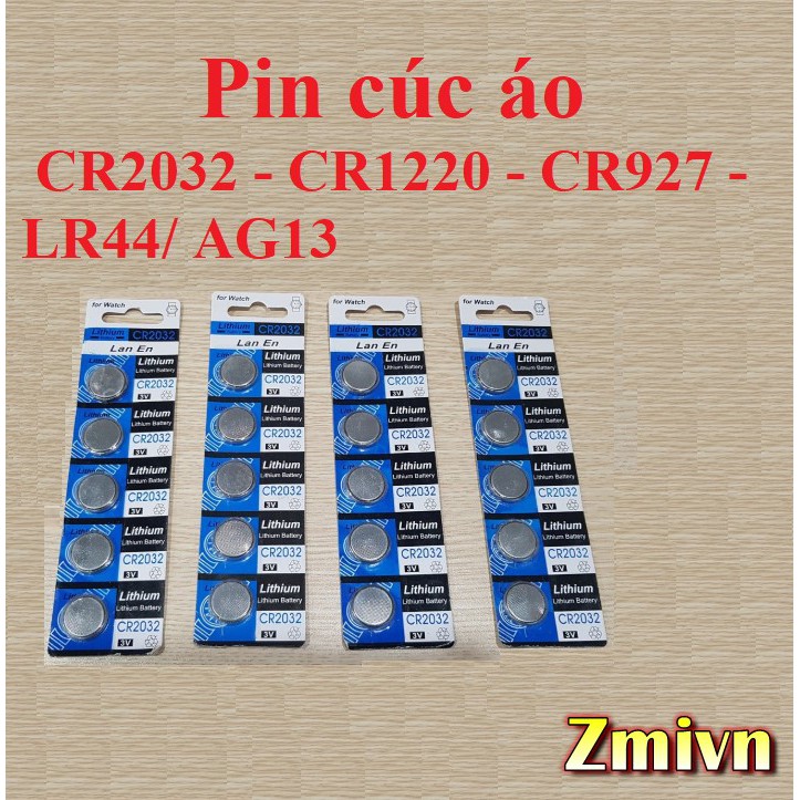 Pin Cúc áo CR2032 và LR44/ AG13 / AG10