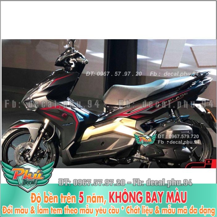 Tem rời Air blade 2020 Chỉ đen đen UV (H) -1