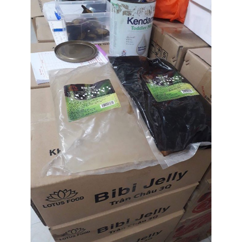 2kg Trân Châu 3Q trắng BiBi Jelly Giòn Ngon