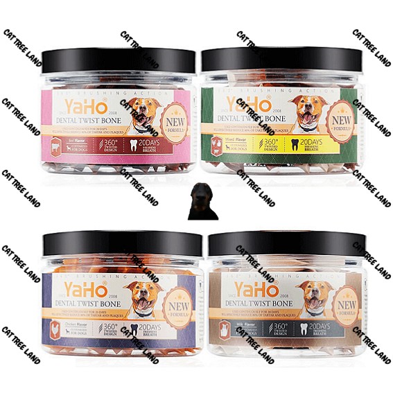 XƯƠNG XOẮN YAHO GẶM SẠCH RĂNG CHO CHÓ HỘP 165G MIX ĐỦ VỊ, GIÀU ĐẠM, CANXI, SNACK THƯỞNG ĂN VẶT CHO CHÓ, THỨC ĂN CHÓ