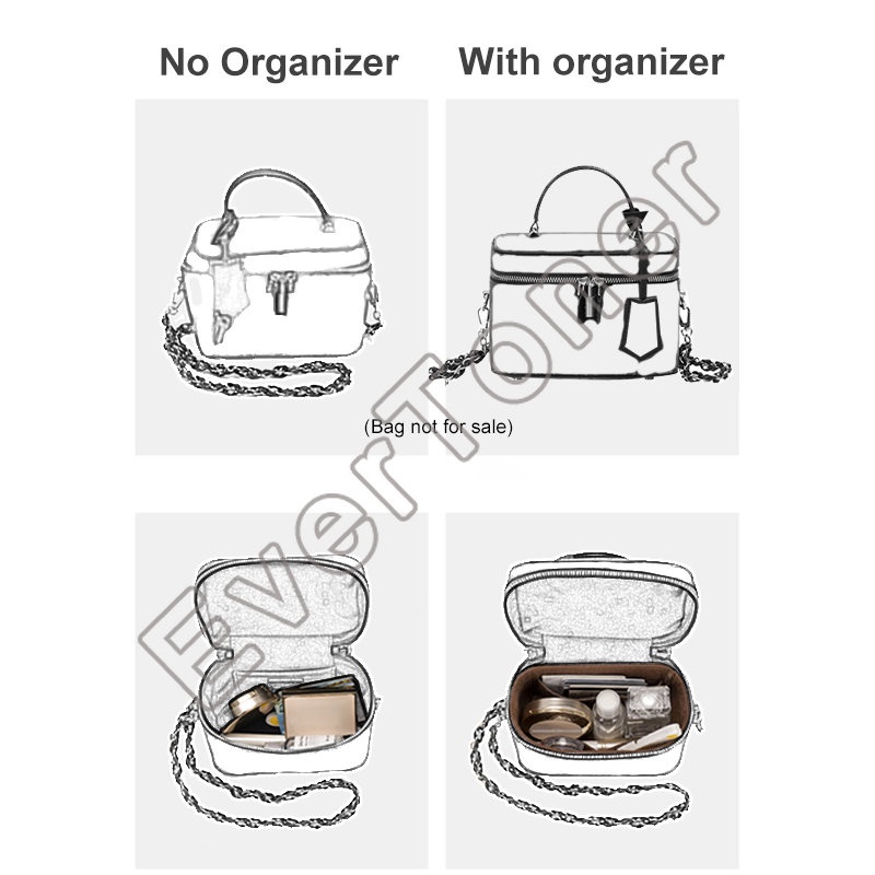 Túi đựng đồ trang điểm EVERTONER bằng vải nỉ sang trọng thời trang cho nữ