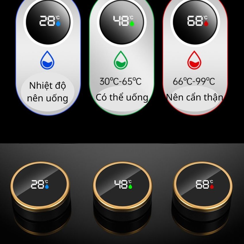 Bình giữ Nhiệt Lọc Trà Thông Minh Hiện Nhiệt Độ Một Chạm Lõi inox 304 Cao cấp 500ML BNG02 SUNO STORE