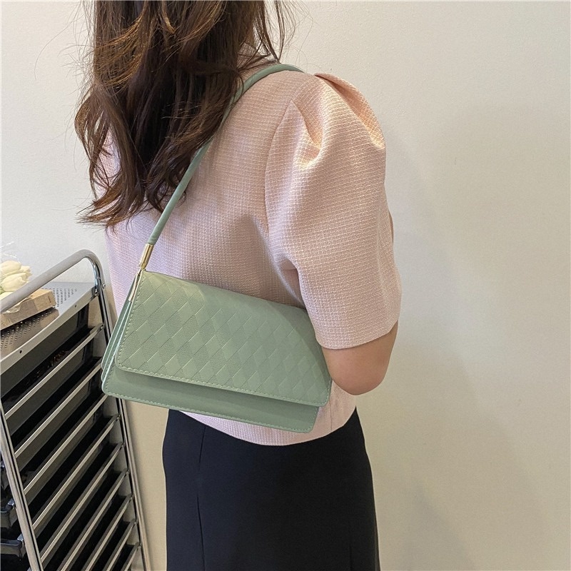 Túi Đeo Vai Hình Vuông Nhỏ Thêu Họa Tiết Đơn Giản Phong Cách Retro 2022 NB00384