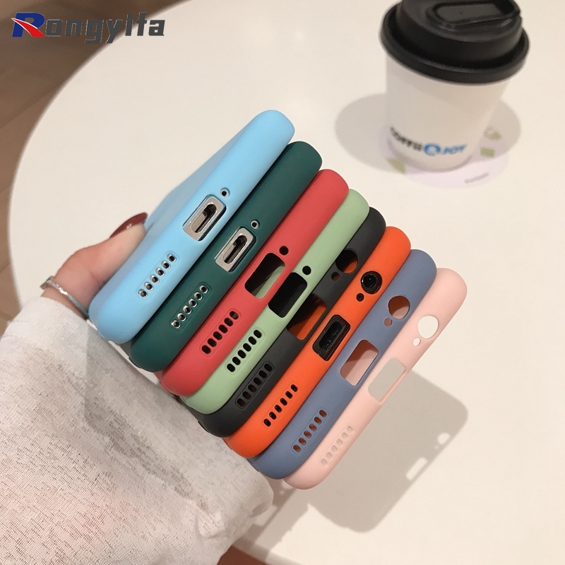 Samsung Galaxy J4 Plus J7 J5 J2 Grand Prime J2 Core G530 J4+ Phone Case Candy Color Colorful Fine Hole Plain Matte Fresh Simple Cute Solid Color Liquid Soft Silicone TPU Case Back Cover