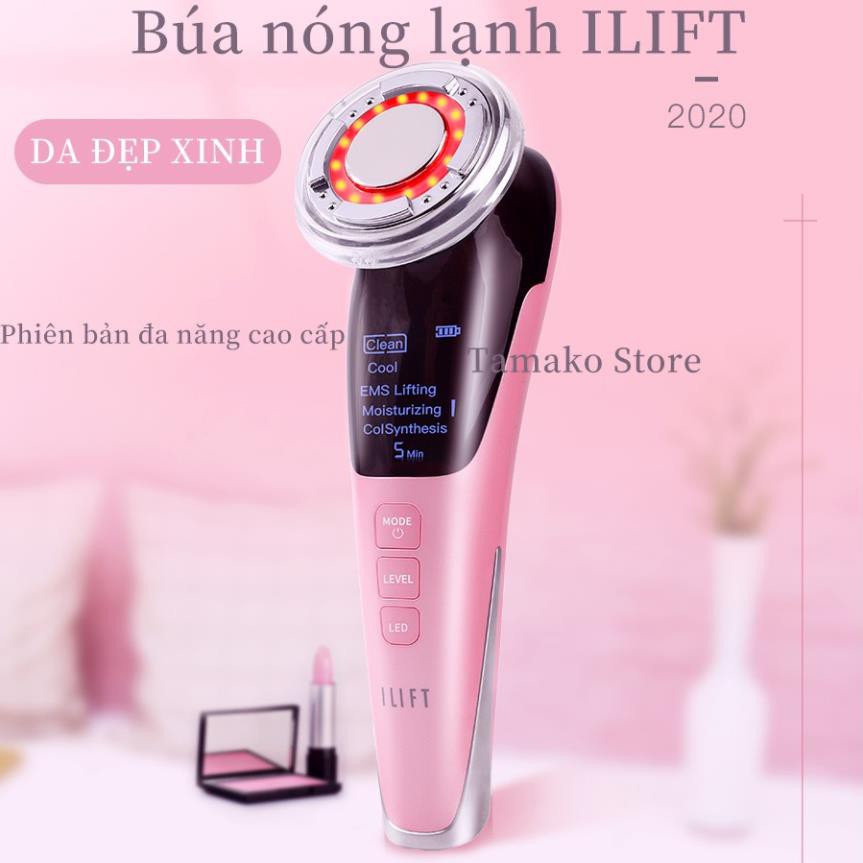 Máy chăm sóc da nóng lạnh ILIFT bản 2020 điện di tinh chất trị liệu ánh sáng sinh học (IL-1116) 🍓 Newbe