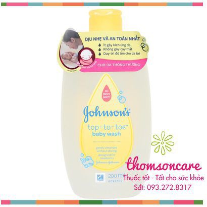 Sữa tắm gội Gohnson Baby 200ml - Johnson Baby - An toàn cho bé - Chính hãng