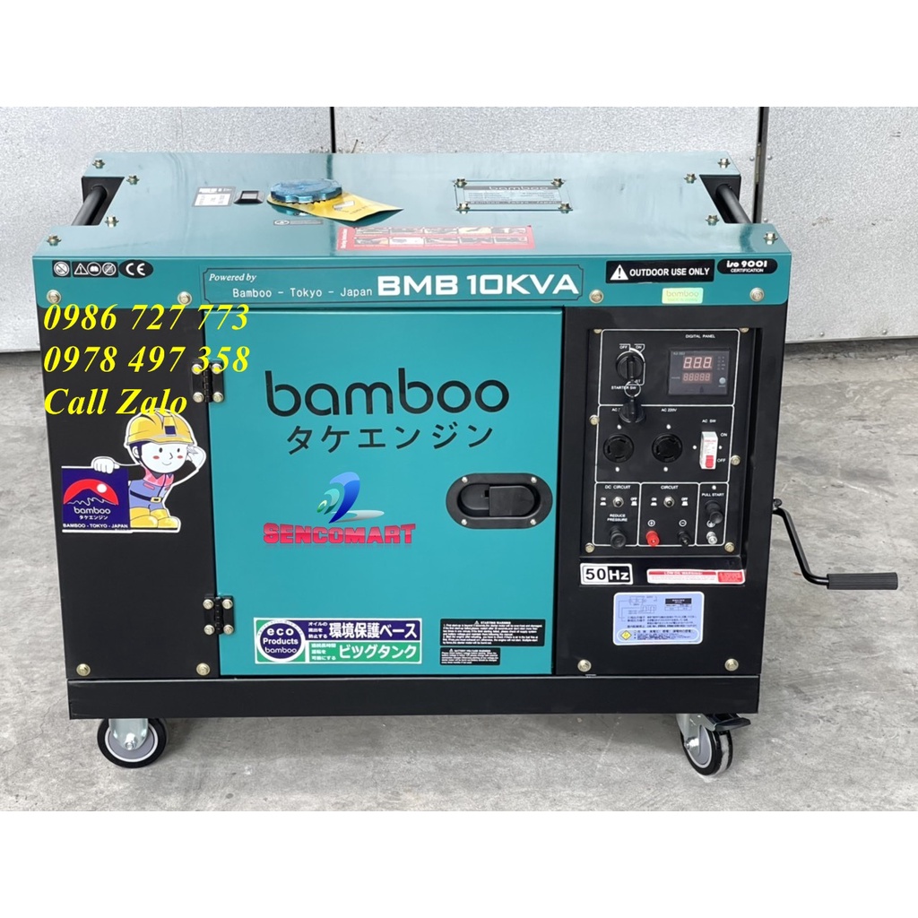 Máy phát điện Bamboo 10kva chạy dầu có tủ ATS giá siêu rẻ