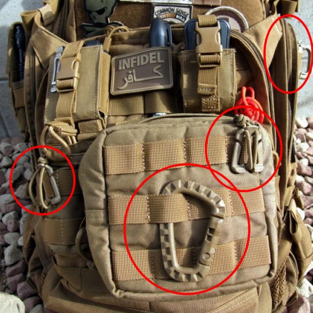 MUVAKO Set 5 Móc Khóa Chữ D Chuyên Dụng Cho Đi Cắm Trại Leo Núi