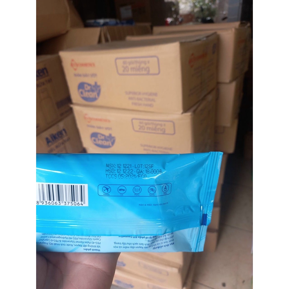 📣📣📣 Giấy ướt bỏ túi DrClean gói 20 miếng | BigBuy360 - bigbuy360.vn