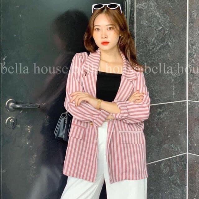 Áo vest kẻ 2 màu hot hit