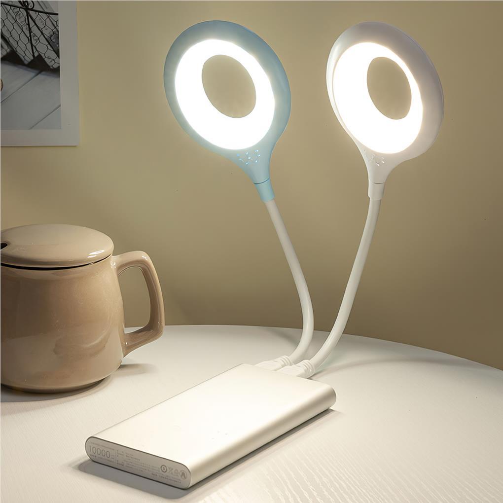 Đèn Đọc Sách Để Bàn 12 LED Sạc Cổng USB Có Thể Điều Chỉnh Góc Độ