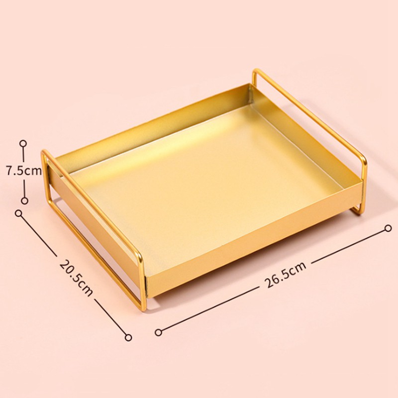 Khay Kim Loại Đựng Trái Cây / Đồ Trang Điểm Đa Năng Tiện Dụng