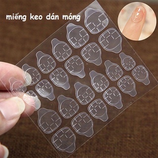 Miếng keo 2 mặt dán móng giả , miếng dán nailbox ,1 tờ có 12 miếng dán, keo silicon dán móng