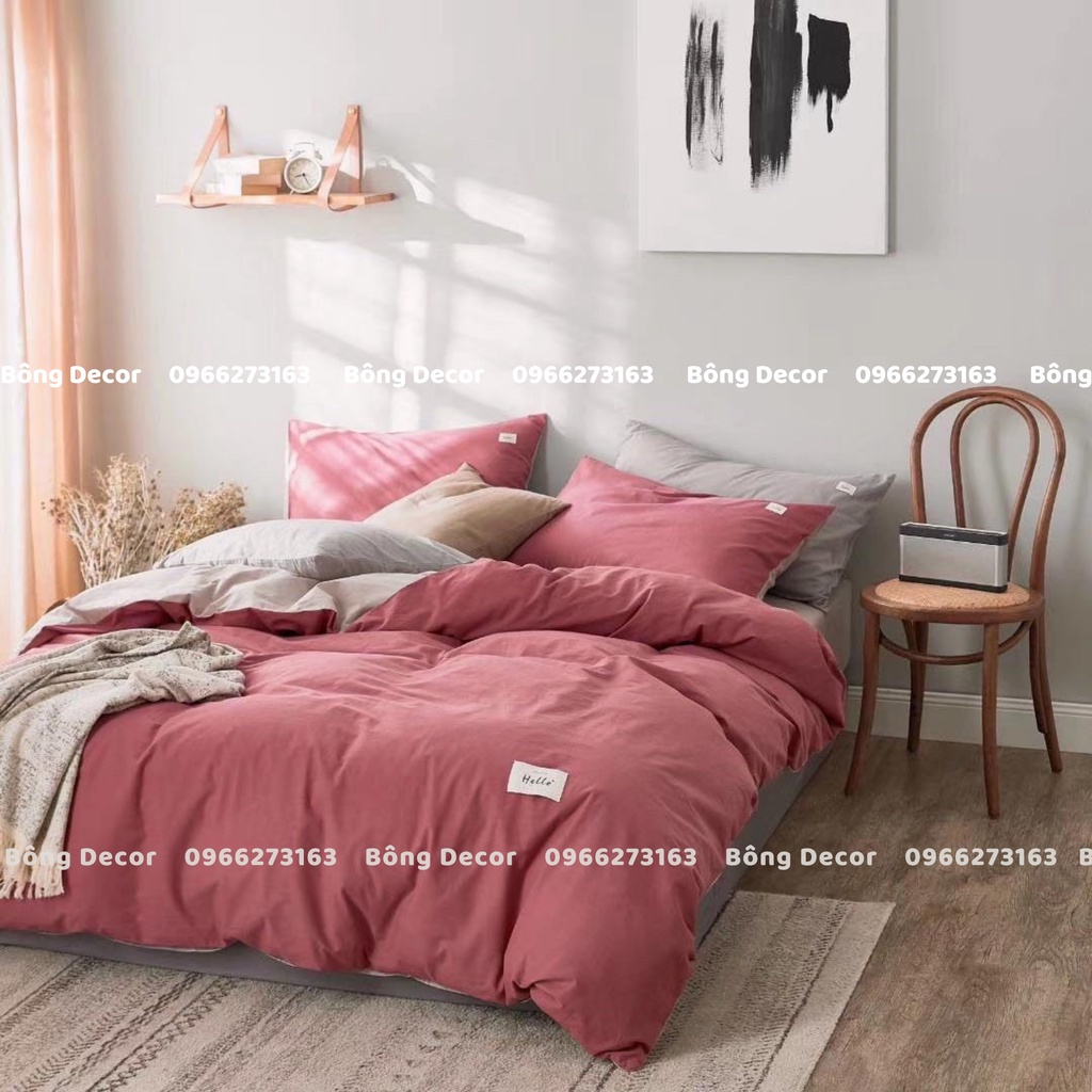 Bộ Chăn Ga Gối Cotton Tici Chăn Chần Bông HIN BEDDING Cao Cấp Vải Mềm Mịn Bo Chun Mọi Kích Thước