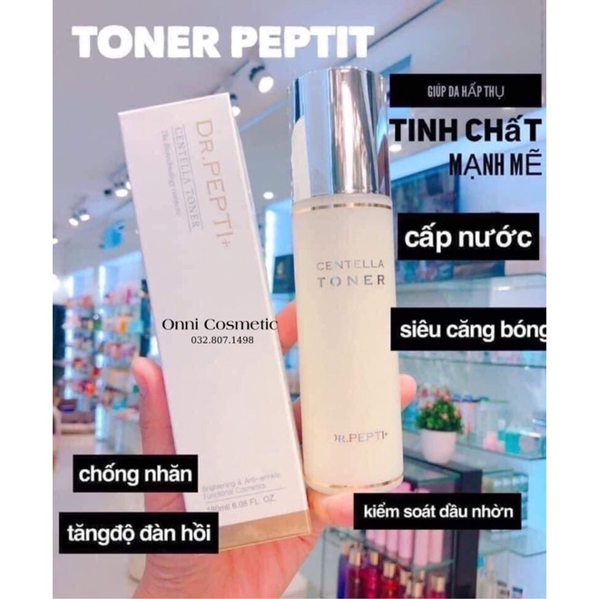 Nước Hoa Hồng Dr.Pepti Centella Toner 180ml Hàn Quốc