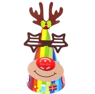 Nón noel tự trang trí bằng giấy