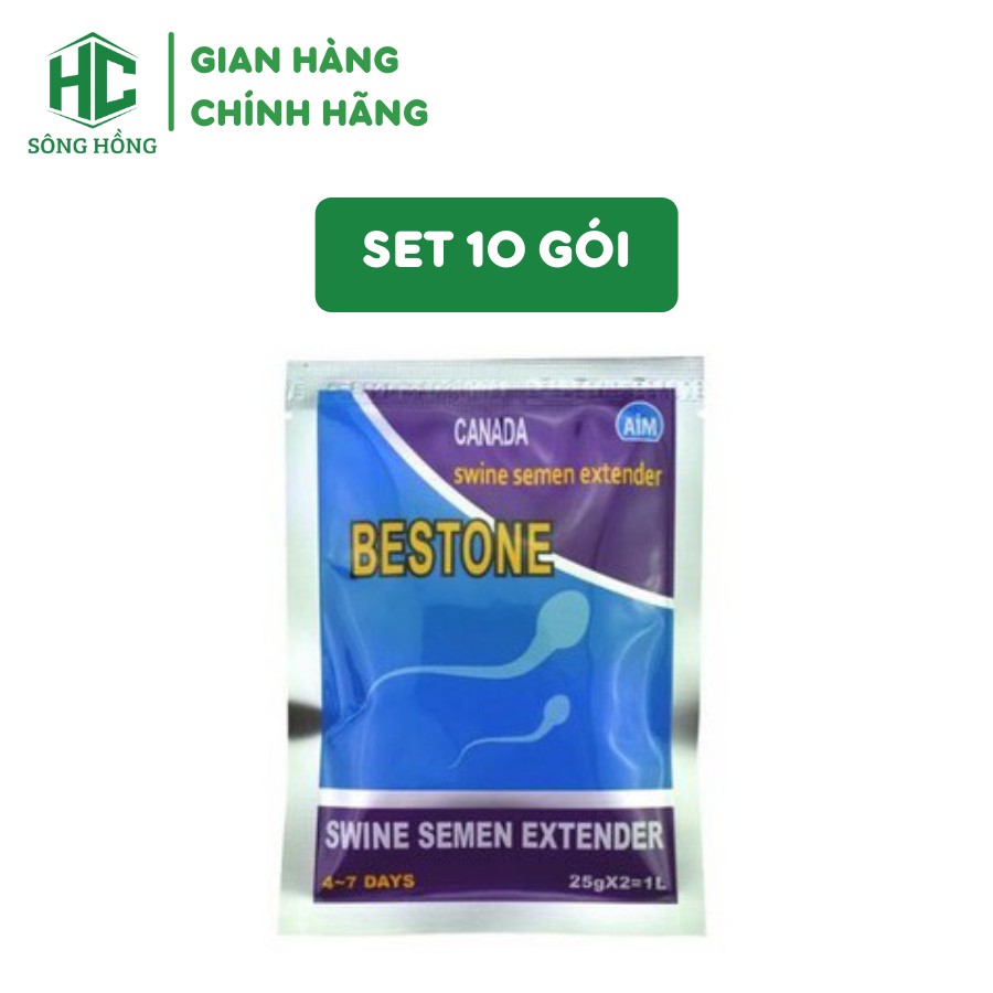 Set 10 Gói Môi Trường Pha Tinh Heo (Lợn) Bestone Canada - Giúp Bảo Quản, Pha Tinh Hiệu Quả Cao Nhất
