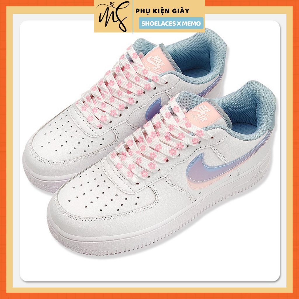 Combo Dây Giày Custom Nike AF1 Hoa Anh Đào Sakura Spring-Dây Giày Hồng Xuân 2022