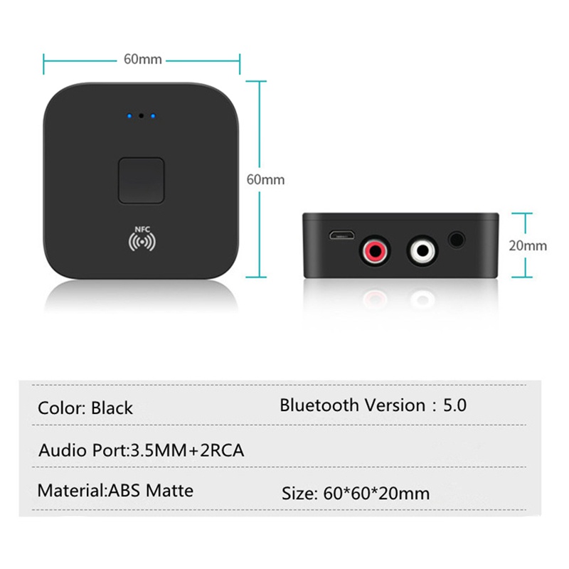 Bộ Nhận Tín Hiệu Bluetooth 5.0 APTX LL 3.5mm AUX Không Dây RCA Cho Loa / Ô Tô