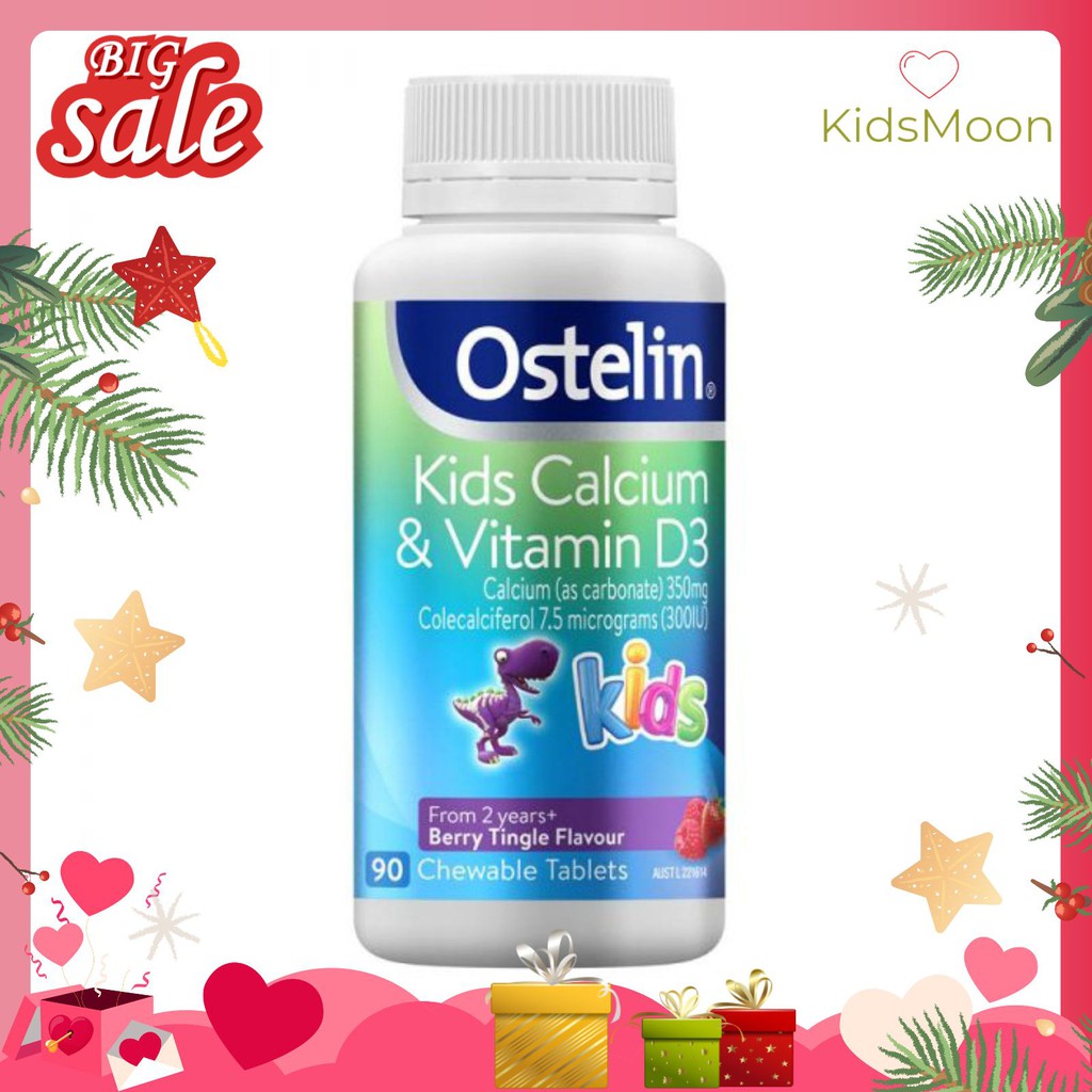 Canxi Ostelin khủng long cho bé - Ostelin Kids Calcium & Vitamin D 3 90 viên