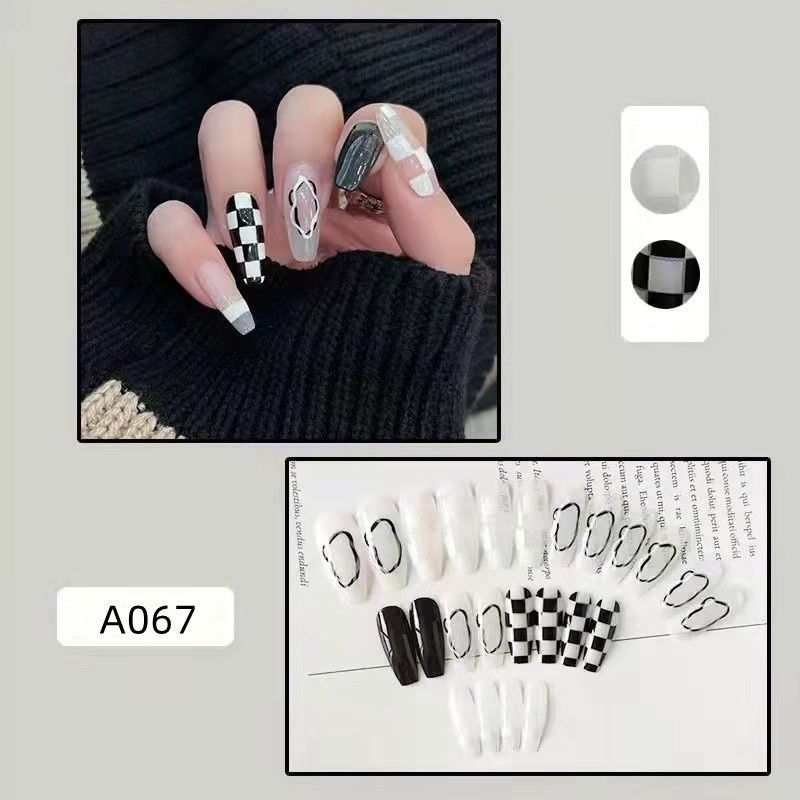Bộ 24 móng tay giả /Kèm keo/ làm nail ABa