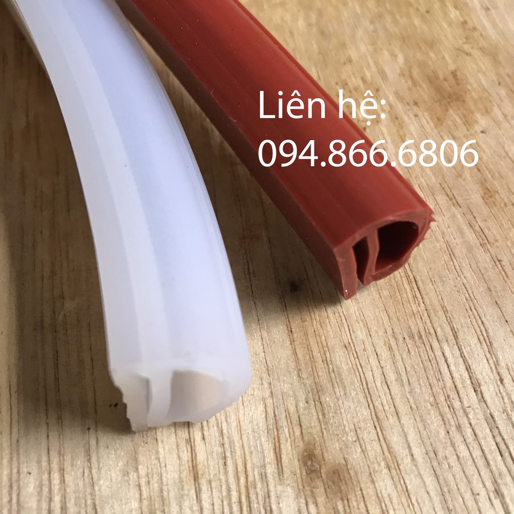 Gioăng chịu nhiệt xilicon 18mm chữ E cho tủ cơm, tủ hấp