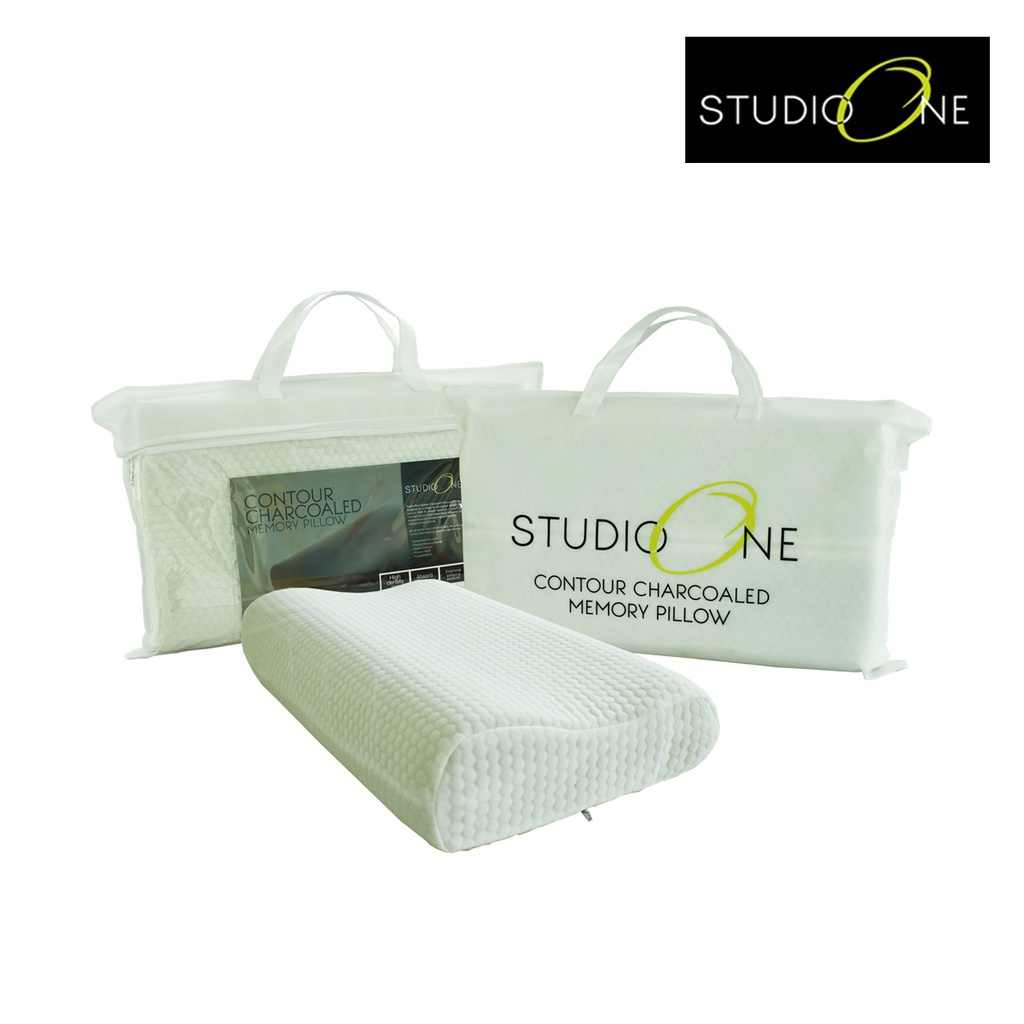 Gối Studio One Contour Charcoaled Memory 55cm x32cm + 12/9 cm