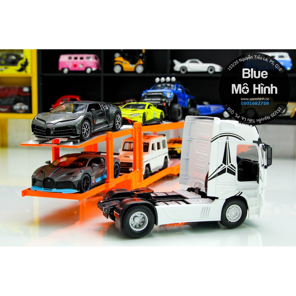 Blue mô hình | Xe mô hình container xe đầu kéo Mercedes Truck 1:32