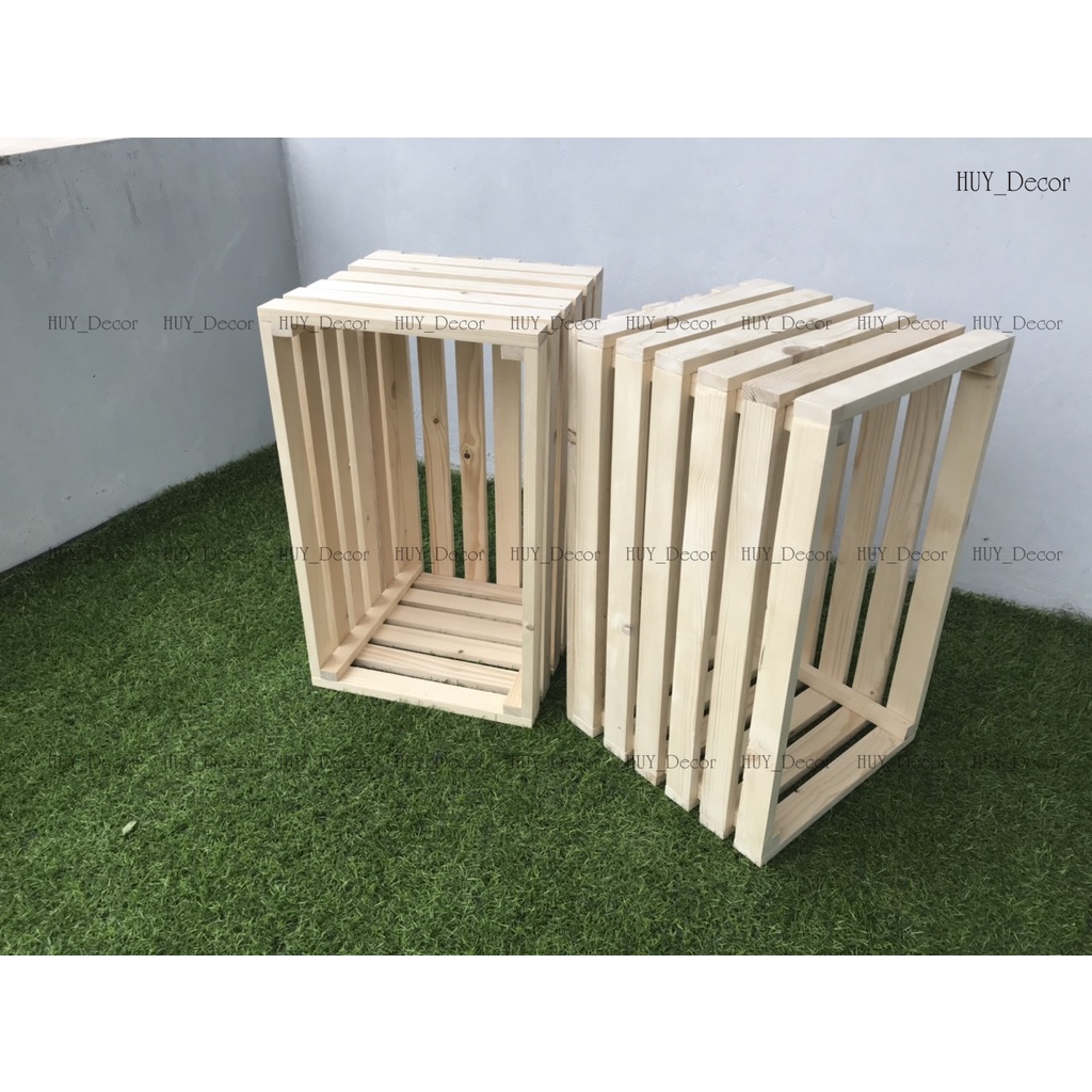 Két gỗ pallet/Thùng gỗ pallet 14x23x33 cm