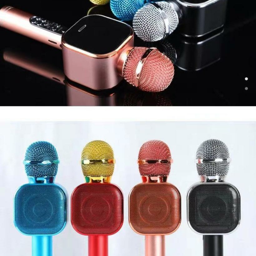 Micro Karaoke Bluetooth Không Dây Q009 Âm Thanh 3D Có Đèn LED - Hỗ trợ ghi âm