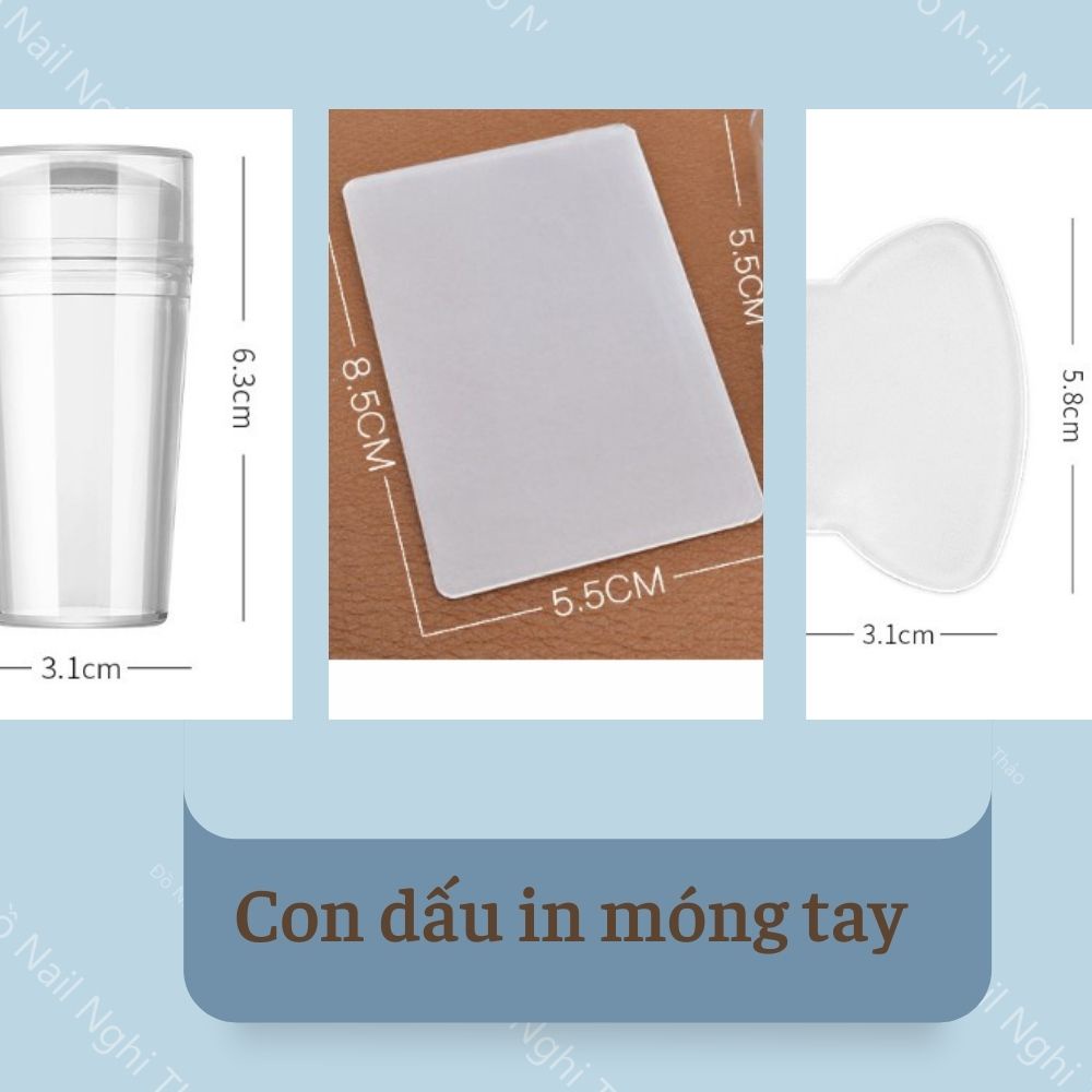 Con dấu silicon in móng tay trong suốt