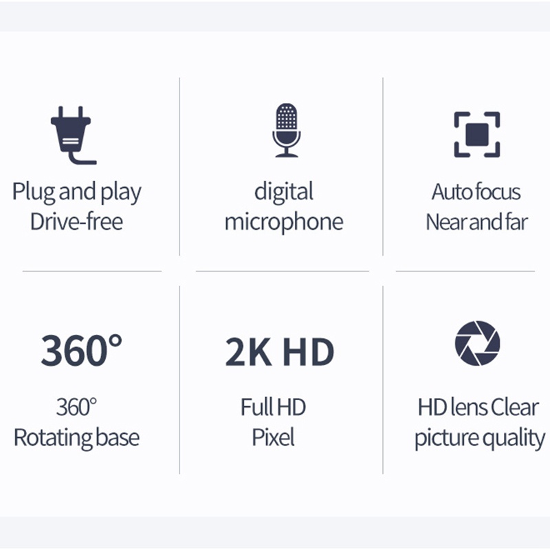 Webcam 2k Hd Tích Hợp Micro Hỗ Trợ Gọi Video Tiện Dụng | BigBuy360 - bigbuy360.vn