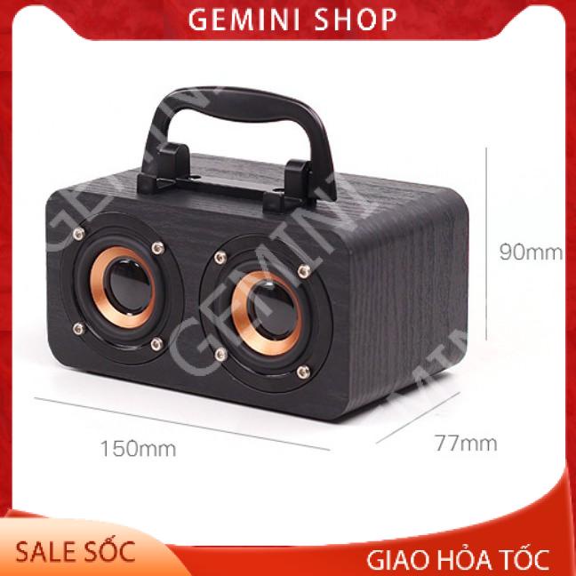 LOA BLUETOOTH VỎ GỖ HỖ TRỢ THẺ NHỚ VÀ USB FT-4002 GEMINI SHOP