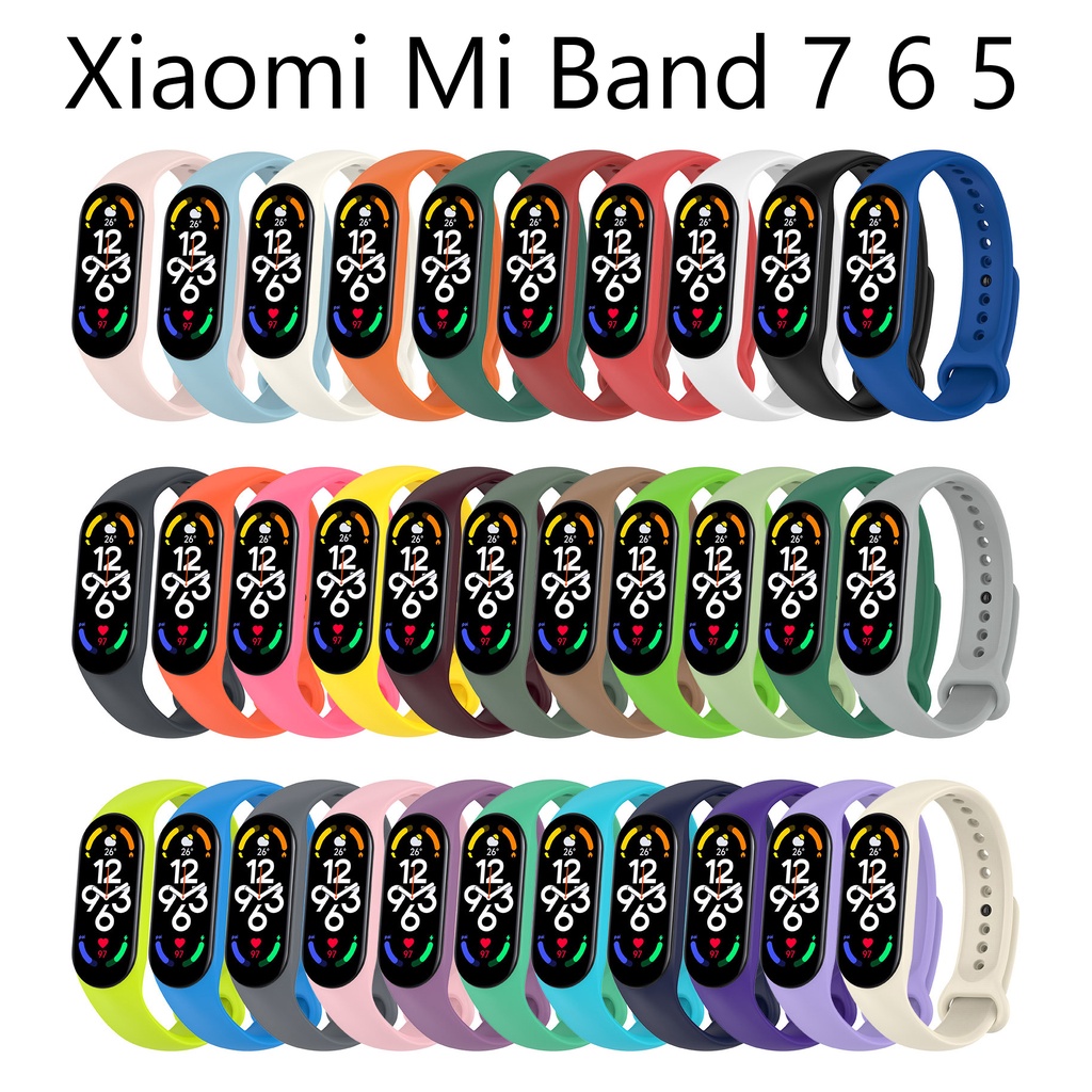 Dây Đeo Cho Vòng Đeo Tay Thông Minh Xiaomi Mi Band 7 Miband 6 5 TPU Dẻo
