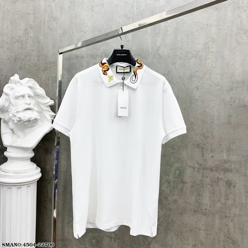 Áo Polo Nam Cotton Cá Sấu 100% Cổ Bo Dệt Hình Ong Rắn Cam Vàng Nâu Đơn Giản Basic PL30P