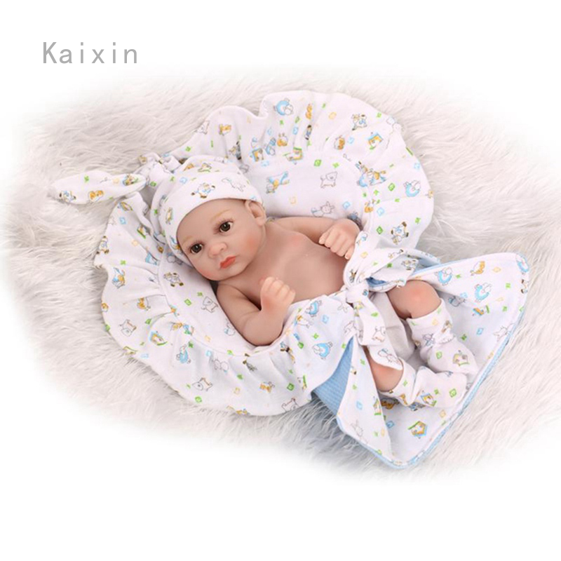 Kaixin Simulation Full Body Silicone Reborn Baby Doll For Girls Baby Alive Soft Toys For Children Doll Gift