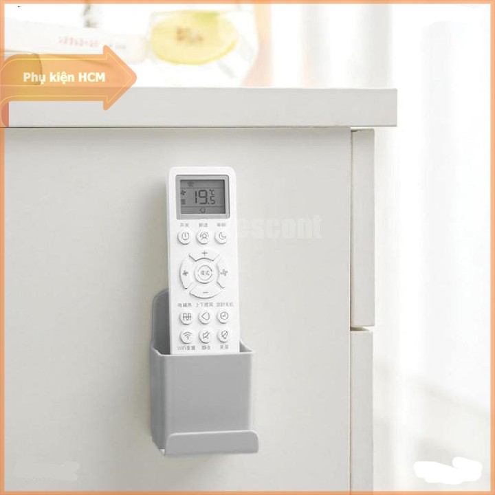 Hộp để remote tivi, máy lạnh, điện thoại đa năng-Nhỏ gọn, tiện dụng-Có keo dán tường chuyên dụng siêu bền - Phụ kiện HCM