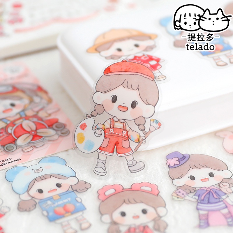 Set 24 Miếng Dán Trang Trí Sổ Tay Chống Thấm Nước Họa Tiết Độc Đáo