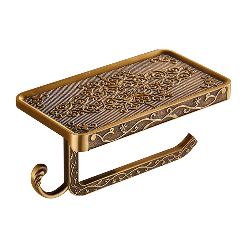 Giá Đỡ Cuộn Giấy Vệ Sinh Gắn Tường Kèm Kệ Đựng Điện Thoại Tiện Lợi Dành Cho Nhà Bếp / Phòng Tắm