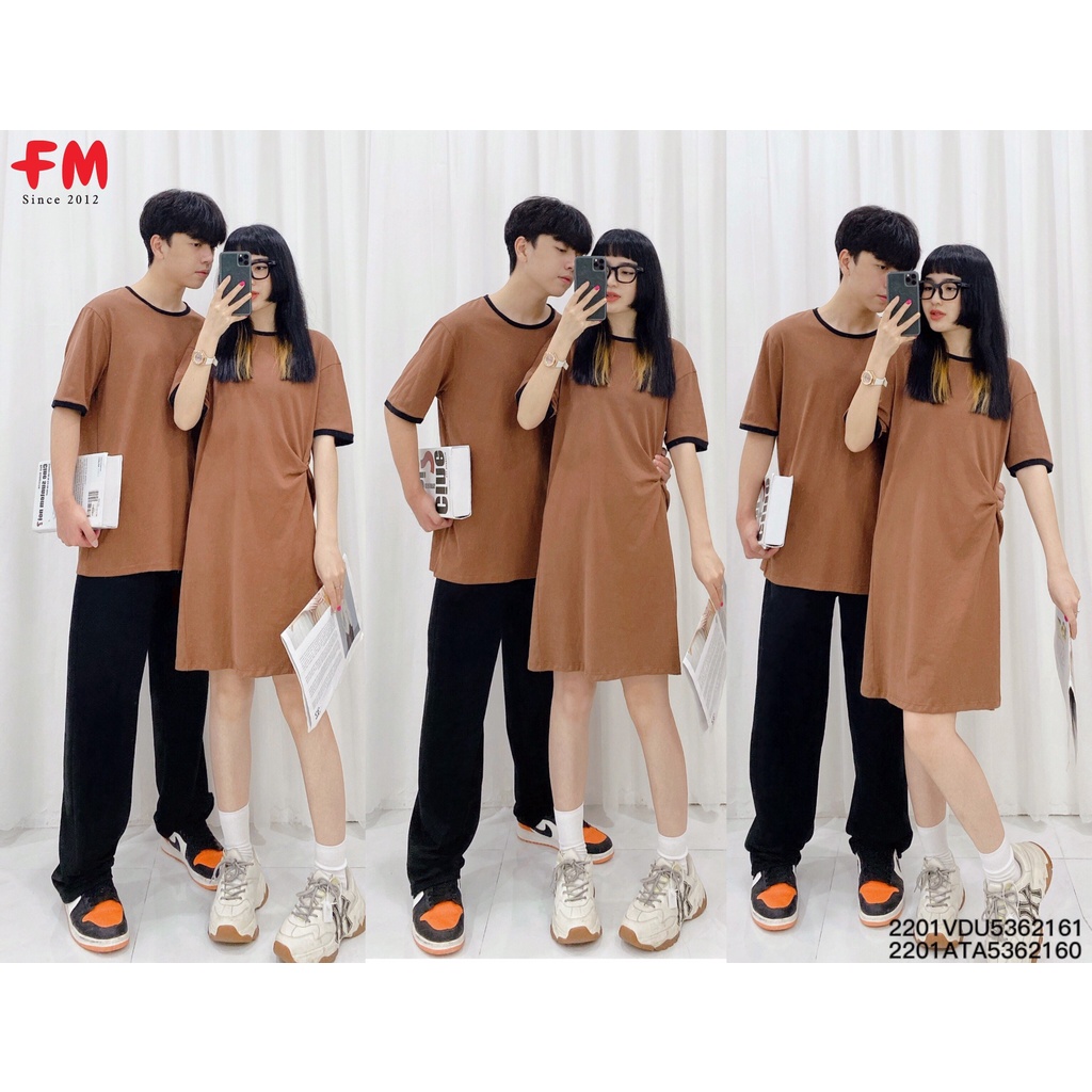 Set áo kèm đầm nhún eo nam nữ FM Style unisex chất cotton co giãn đẹpI Fm Style Online