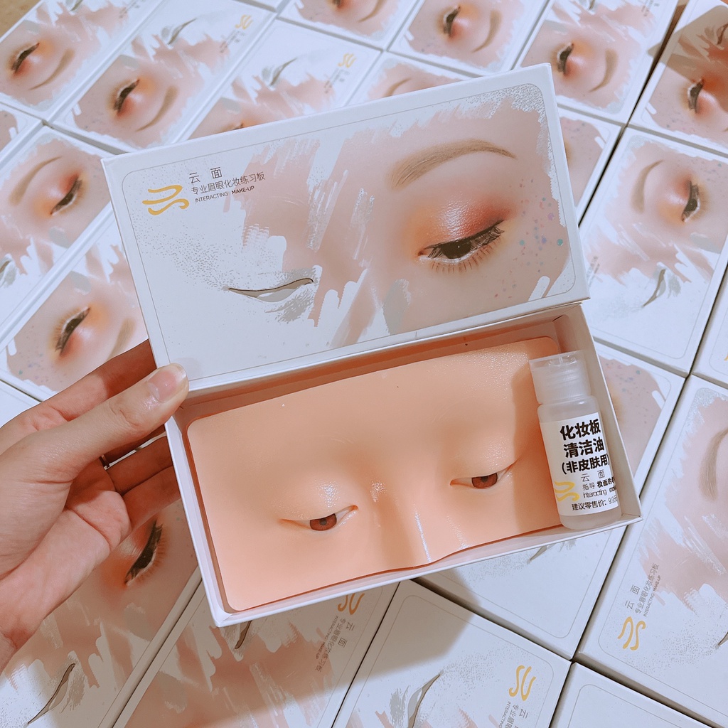 Mặt Nạ Luyện Makeup 3D Mô Phỏng Da Thật , Sư Dụng Nhiều Lần ( Tặng Kèm Nước Tẩy Trang ) .