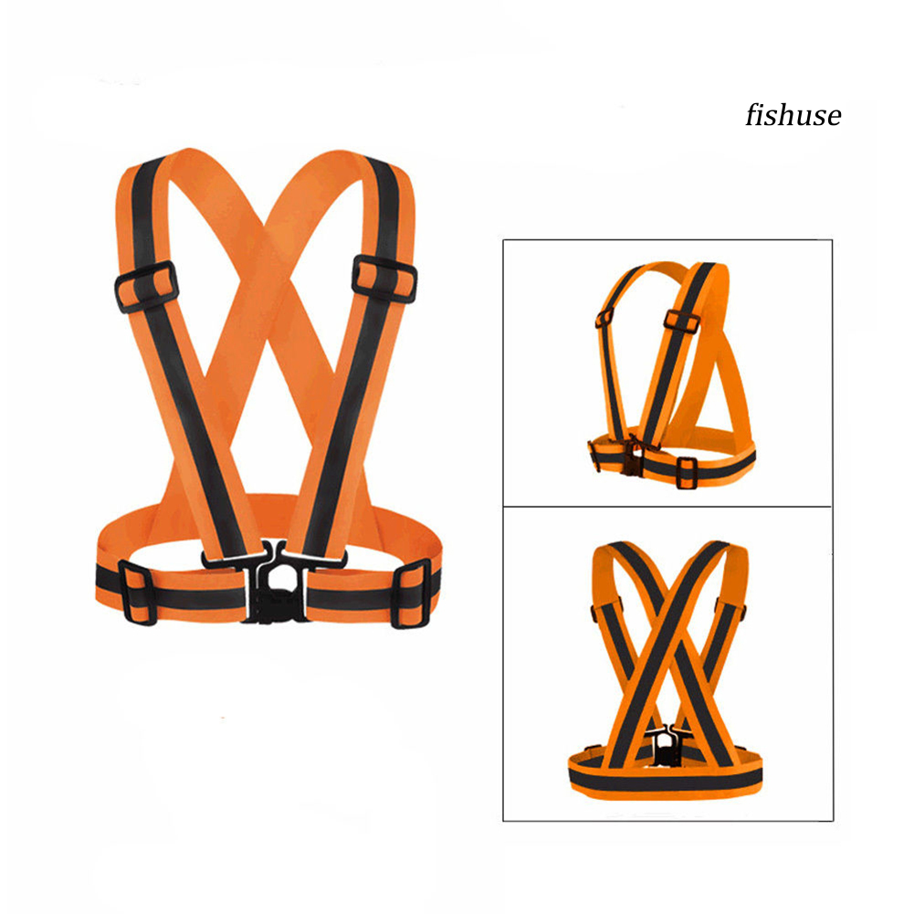 Áo Khoác Phản Quang An Toàn Có Dây Đeo Co Giãn Điều Chỉnh Được Độ Dài An Toàn