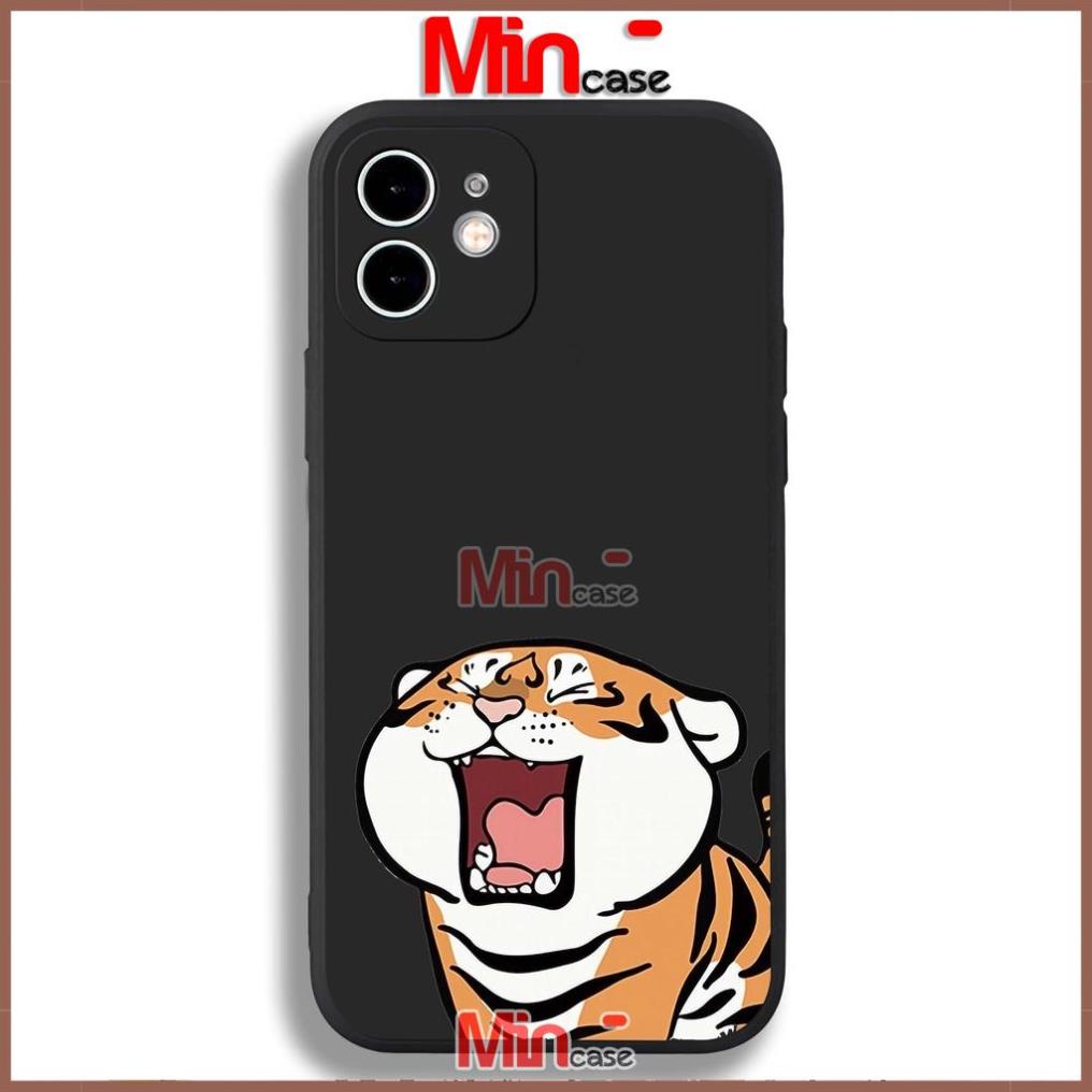 Ốp lưng iPhone cạnh viền vuông silicon mềm dẻo bảo vệ camera cho iphone 6/6s/7/8/X/XS/Xr/11/12/13 Pro Plus Max Hổ Cute