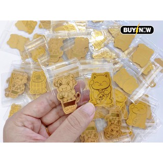 Mèo Thần Tài, Trâu Vàng Dán Ốp - Mạ Vàng Mang Tới Tài Lộc - Chiêu May Mắn - Phong Thủy Cho Người Sử Dụng